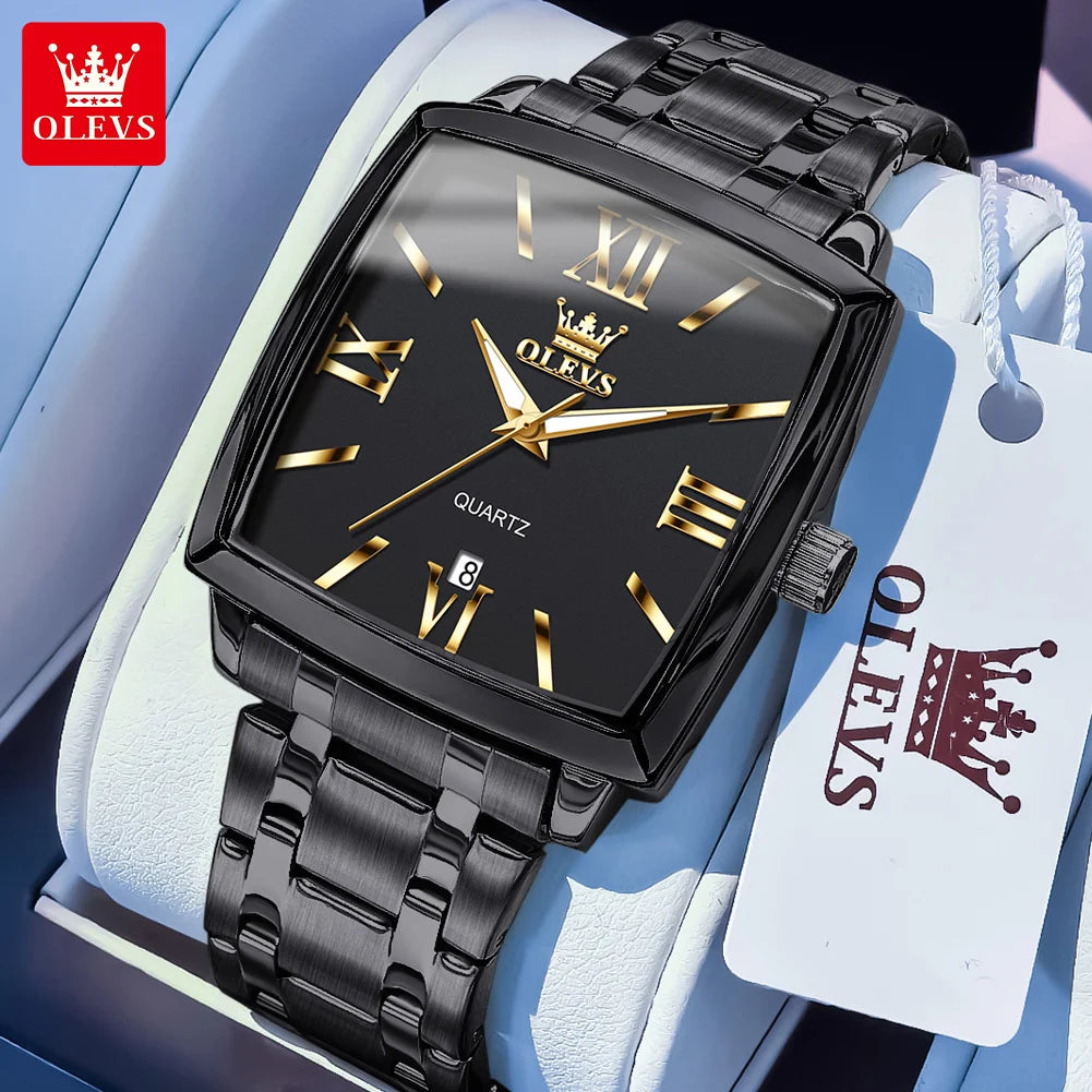 OLEVS 2969 Men’s Square Quartz Watch – Waterproof, Luminous, with Automatic Date Display - Image 10