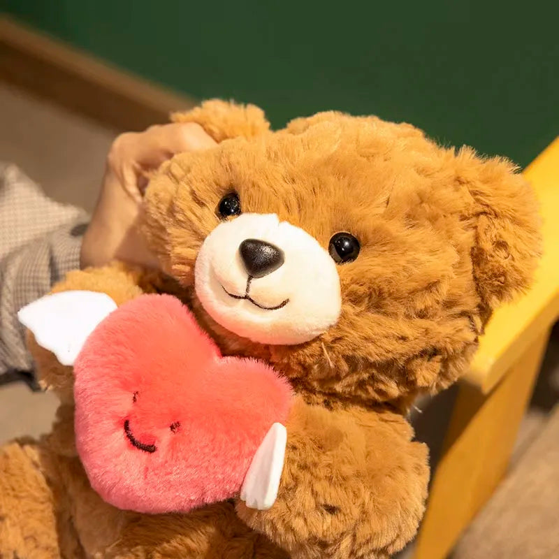 25cm Cute Angel Holding Heart Little Bear Plush Doll – Romantic Valentine’s Day Gift - Image 5