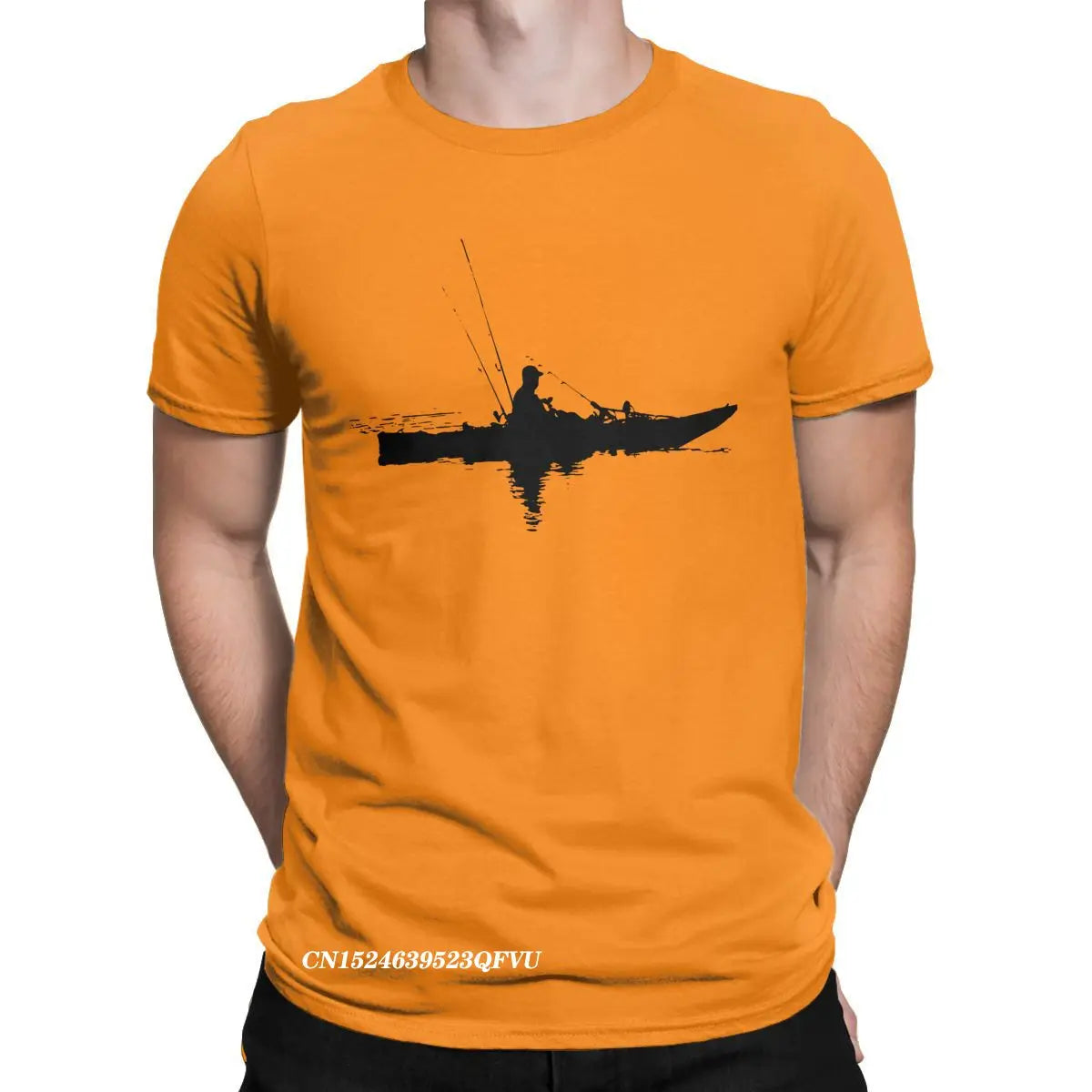 Unique Fisherman Kayak Fishing T-Shirt – Men’s Cotton Harajuku Style Tee - Image 12