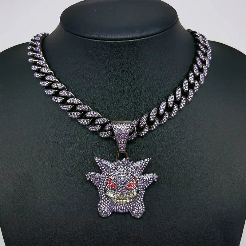 Anime Pokémon Diamond Pet Monster Pendant Necklace – Hip Hop Style Gift for Men & Women - Image 5