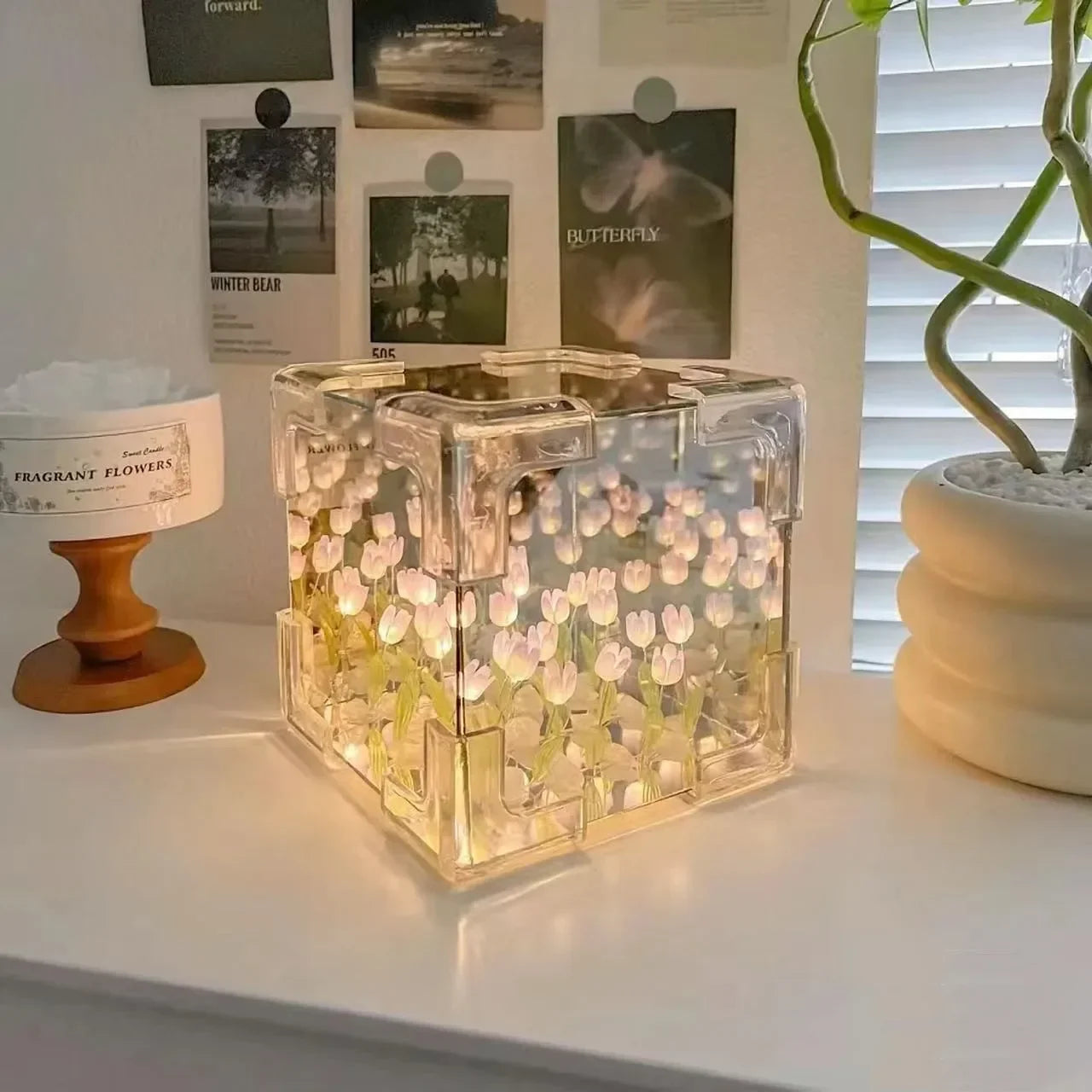DIY Tulip Flower Sea Cube Night Lamp Kit - Image 7
