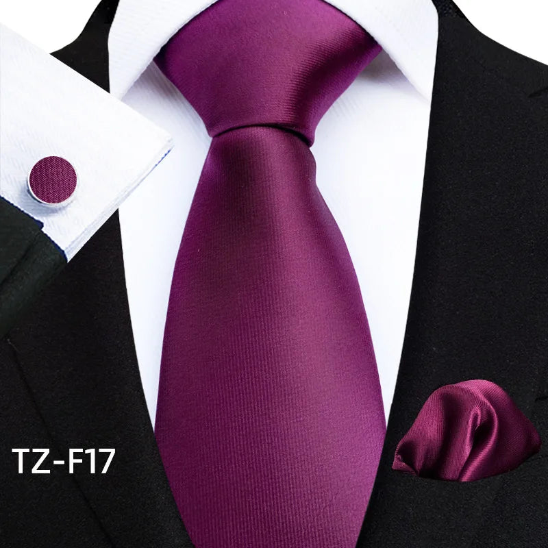 Luxury Paisley Tie & Handkerchief Set – Men's Suit Accessory with Cufflinks & Pocket Square - Image 8