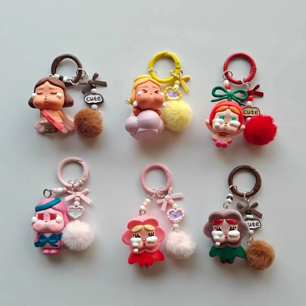 New Crybaby Kawaii Anime Keychain – Cute Cartoon Pendant for Bags, Cars & Gifts - Image 2