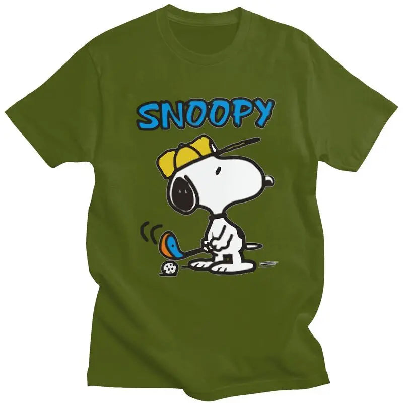 Snoopy Golf T-Shirt – Men’s Short Sleeve Urban Graphic Tee - Image 7