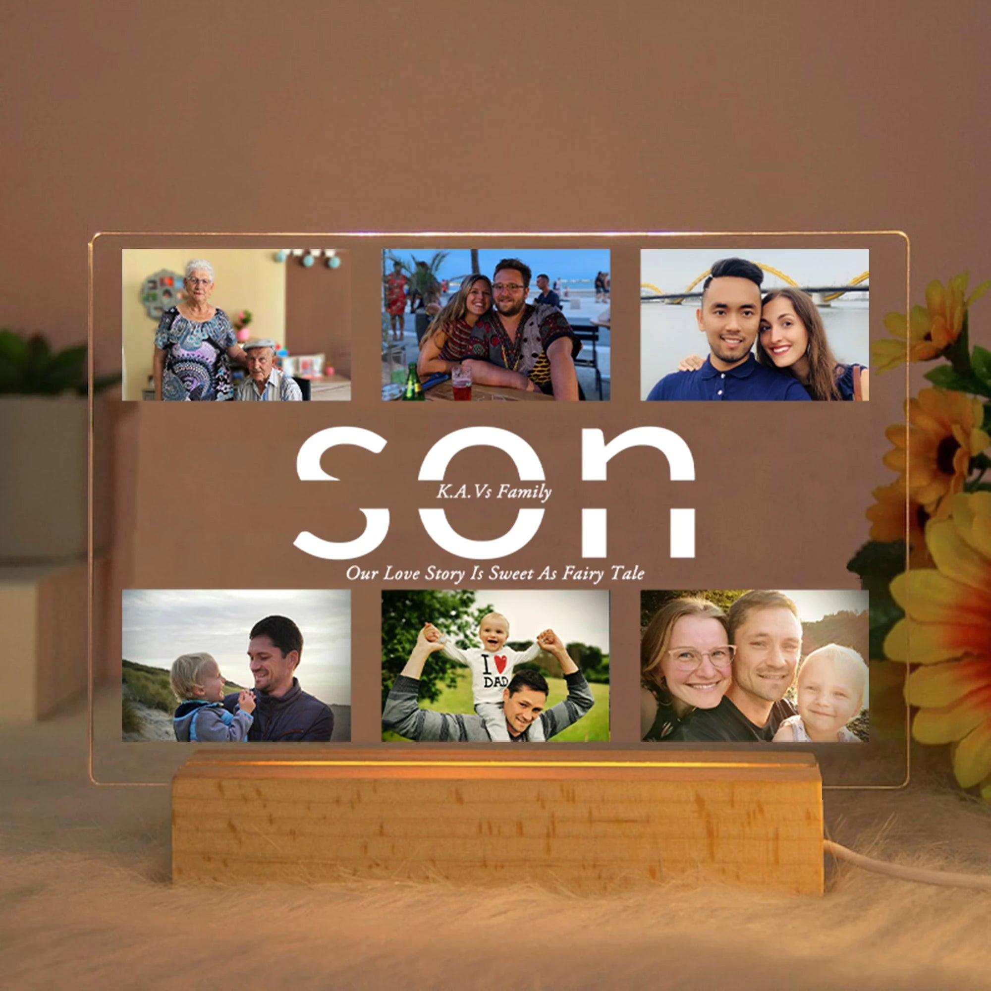 Personalized 3D Acrylic Photo Lamp – Custom Text Night Light for Mom, Dad, Family & Love Gifts - Image 14
