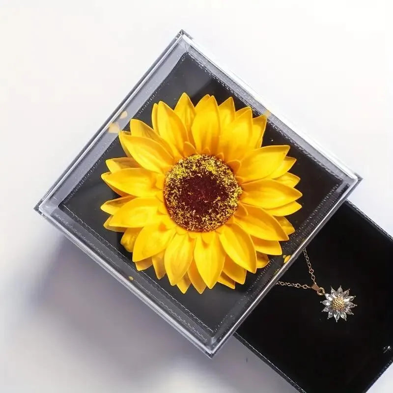Sunflower Necklace with Gift Box - Image 4