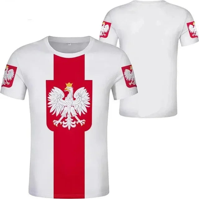 Polish Polska White Eagle Emblem T-Shirt – 3D Nation Flag Graphic Tee for Men - Image 8