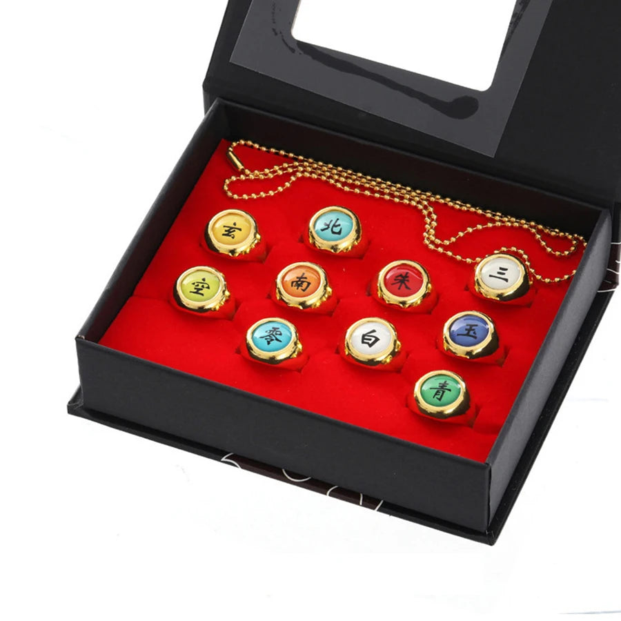 10pcs Naruto Akatsuki Rings Set – Anime Cosplay Accessories for Kids & Fans - Image 7