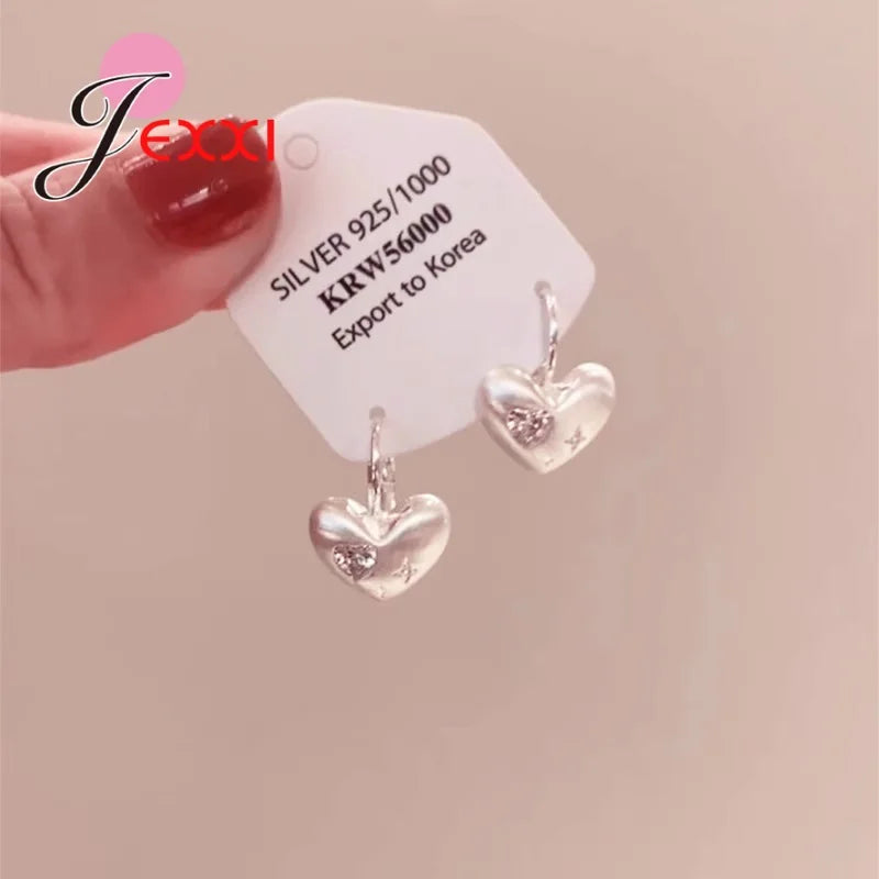 Heart Shape Earrings for Women – S925 Sterling Silver Elegant Gift Jewelry - Image 2