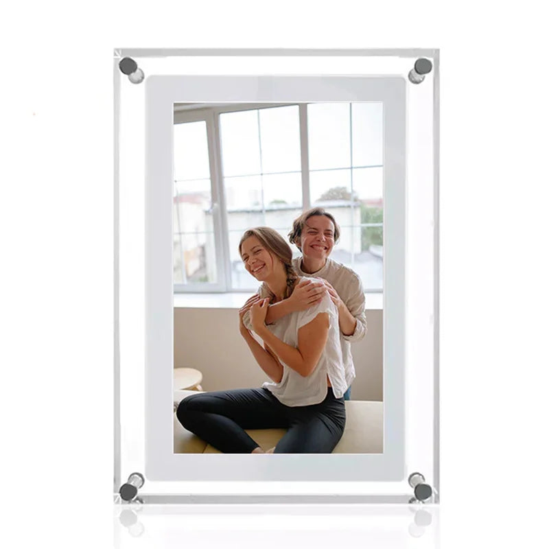 Acrylic Digital Photo Frame – 5/7 Inch IPS Display with Auto-Rotation, 4GB Memory & 1000mAh Battery - Image 2