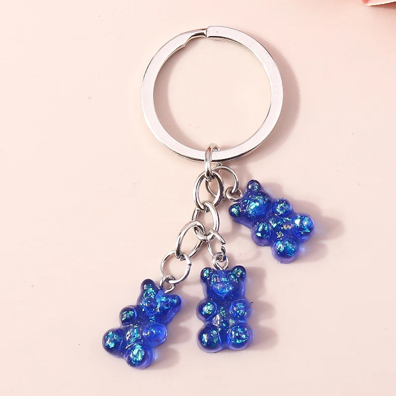 Cute 3D Dazzling Bear Keychain – Sparkling Animal Pendant for Car Keys & Handbags - Image 21