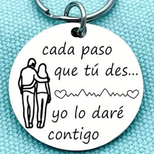 Stainless Steel Keychain – Romantic Spanish Gift for Him/Her