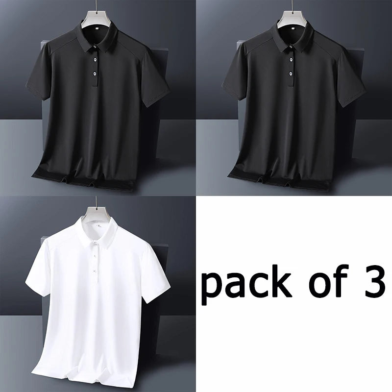 Plus Size Men’s Polo T-Shirt – 9XL Loose Fit Casual Formal Tee for Up to 150kg - Image 9