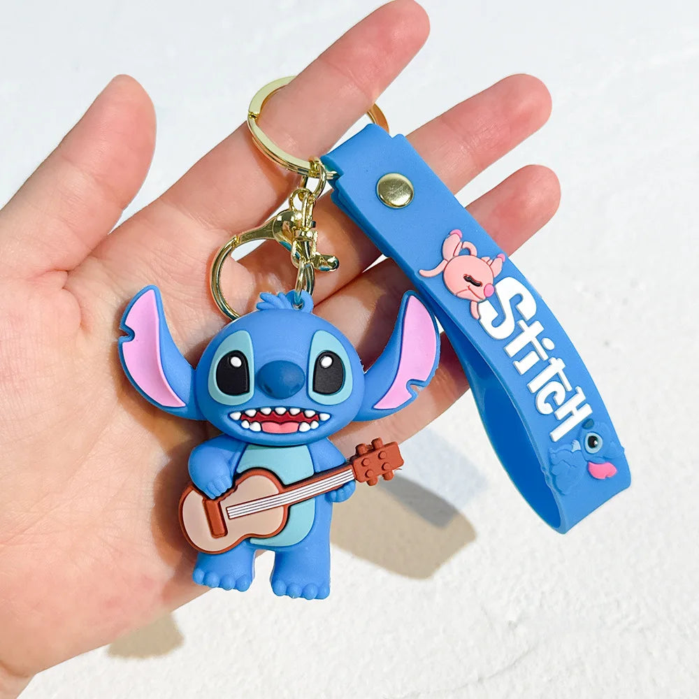 MINISO Romantic Stitch Earphone Bag Keychain – Cute Key Ring & Pendant Gift for Couples/Friends - Image 16