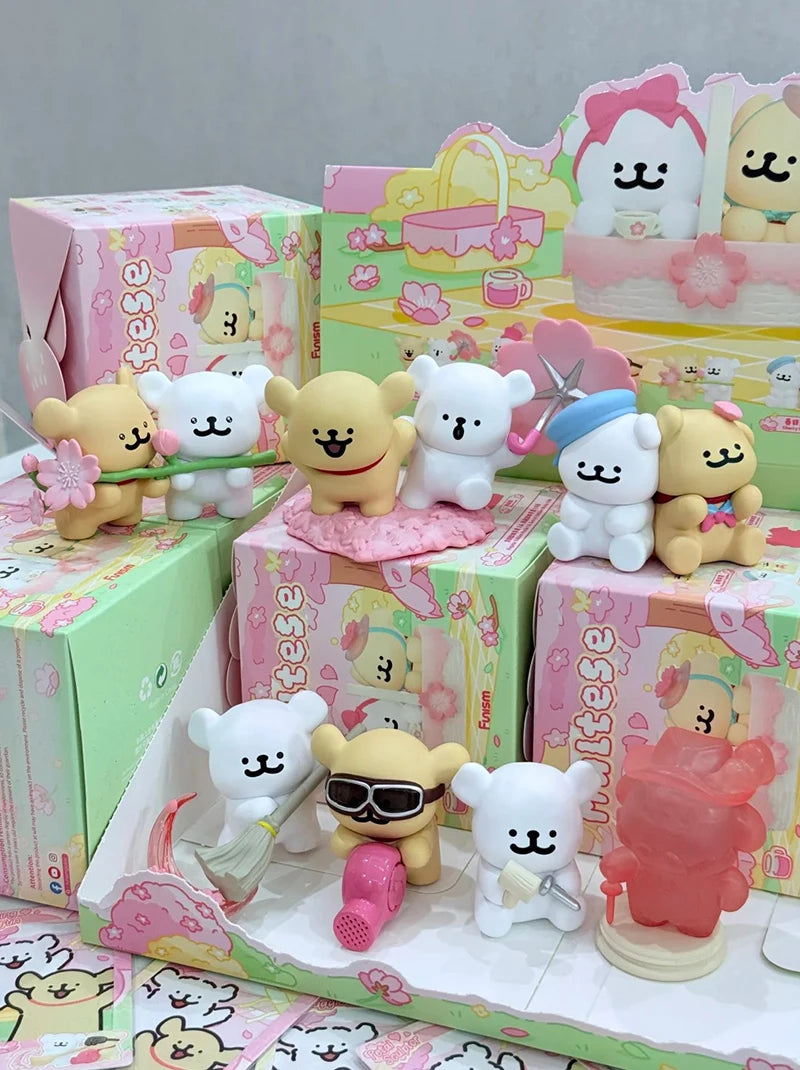 Maltese Joyful Spring Series Blind Box – Sakura Puppy Mystery Doll Collectible Toy