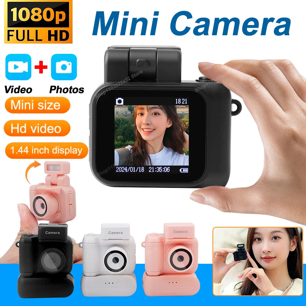 Mini Camera with Screen – HD 1080p Retro-Style Portable Video Recorder (Y4000)