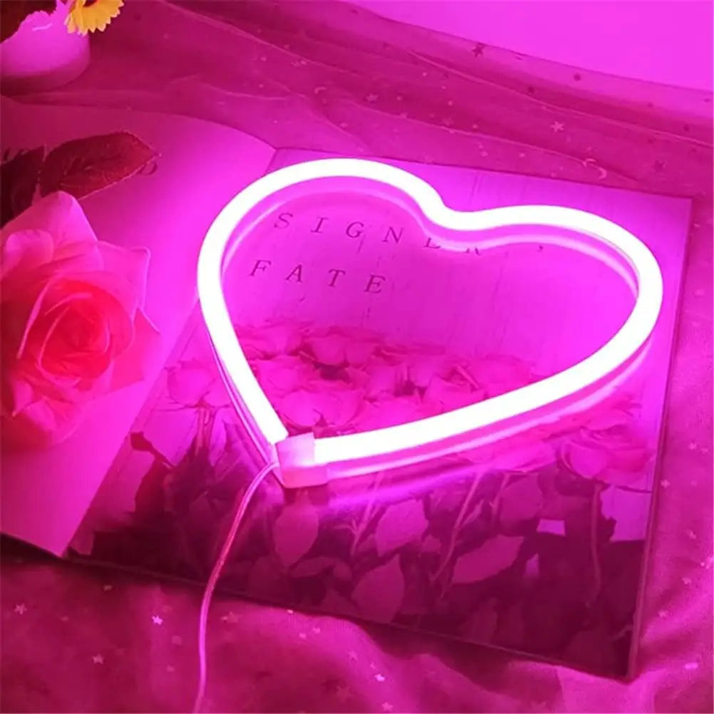 Neon Heart LED Light – Pink Heart-Shaped Sign for Home Décor & Gifts - Image 5