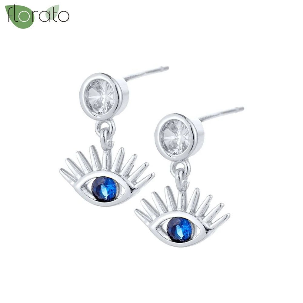 925 Sterling Silver Needle Vintage Gold Hoop Earrings – Evil Eye Pendant Jewelry for Women - Image 21