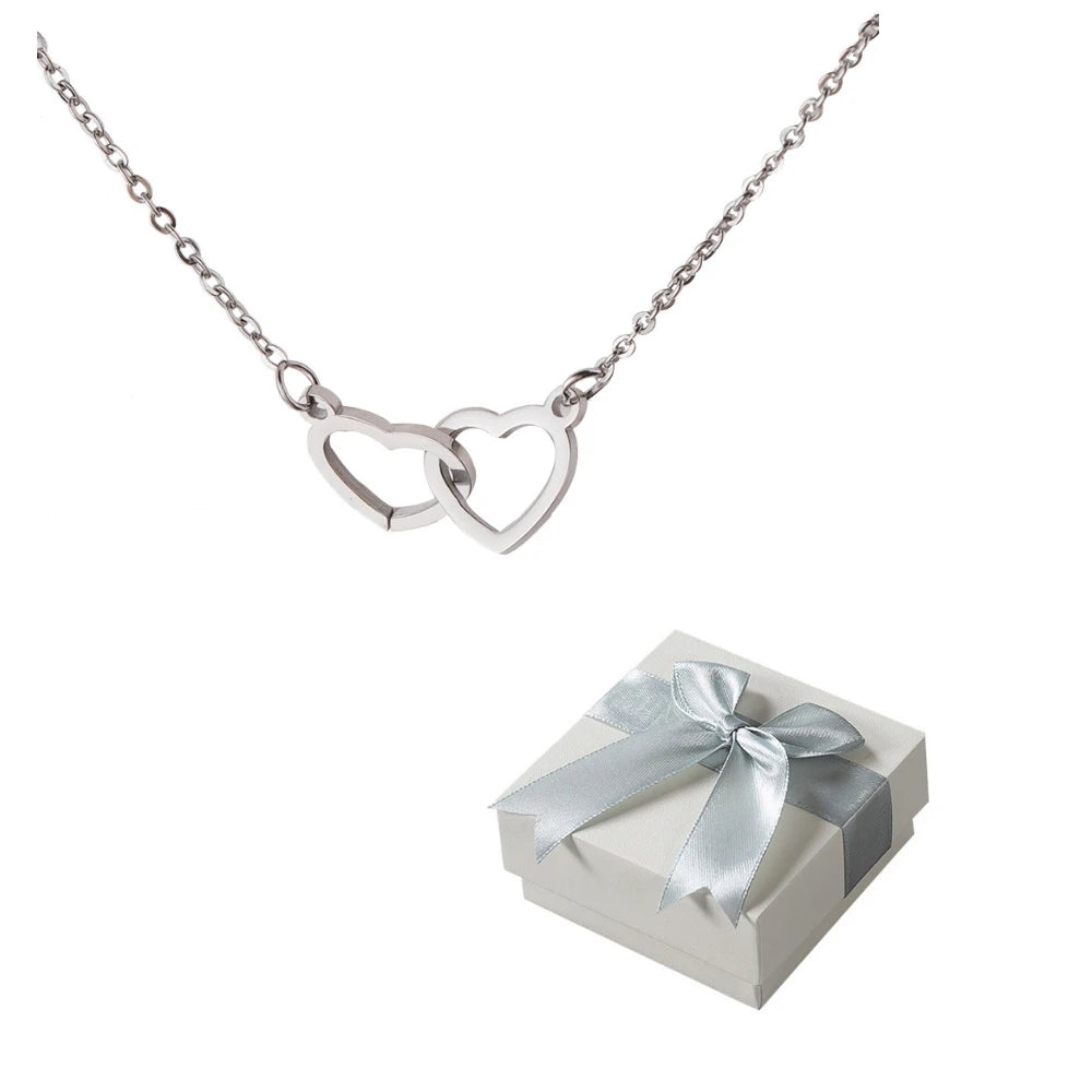 PolishedPlus Custom Names Heart Necklace – Personalized Jewelry with Rotating Rose Gift Box - Image 10