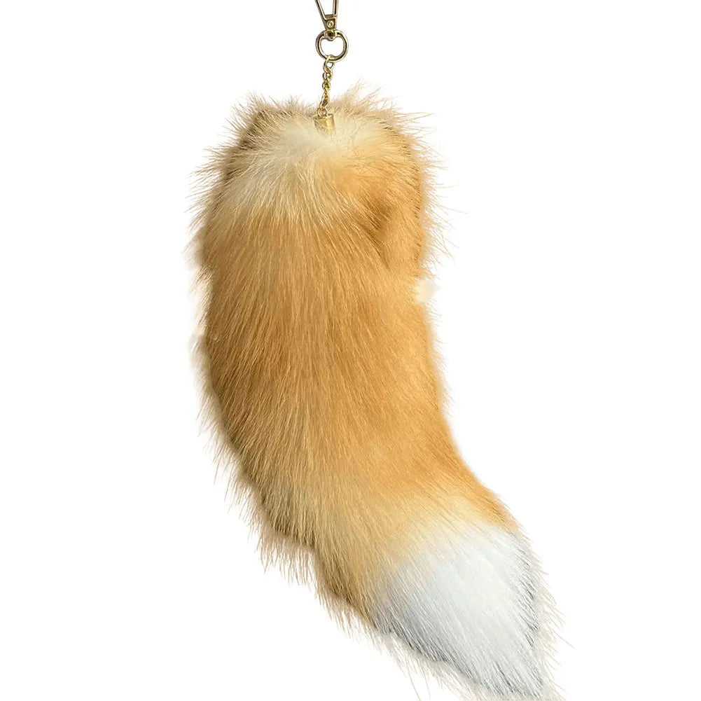 Huge Fluffy Faux Fur Fox Tail Keychain – Therian Tail Pendant Gift for Women & Girls - Image 6
