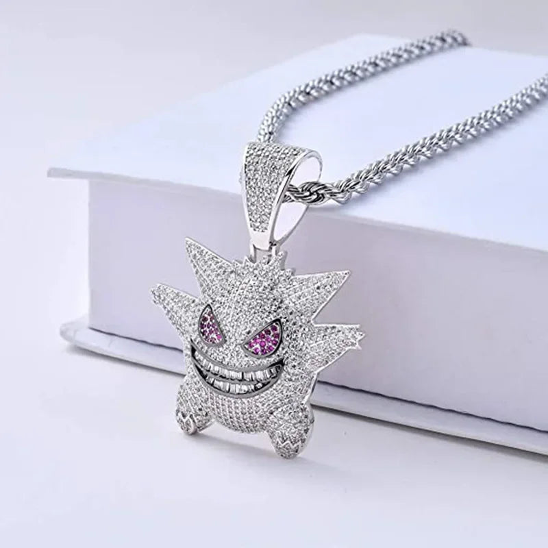 Anime Pokémon Diamond Pet Monster Pendant Necklace – Hip Hop Style Gift for Men & Women - Image 7