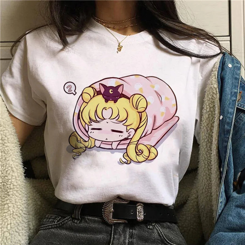 Sailor Moon Women’s T-Shirt – Personalized Print, Large-Size Short Sleeve Tee for Girls & Birthday Gifts - Image 18
