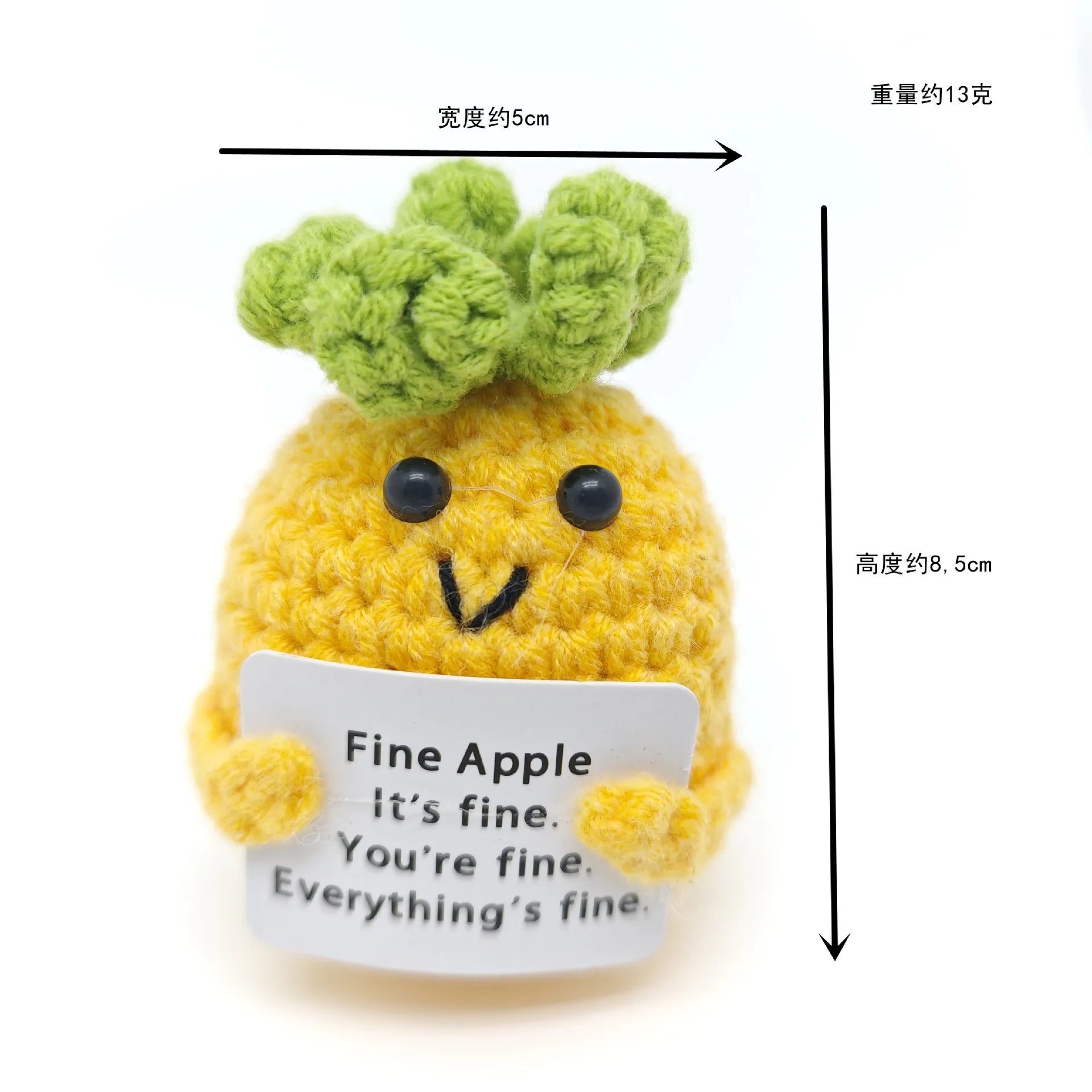 Funny Crochet Positive Energy Shark Doll – Emotional Support & Cute Knitted Woolen Bee Decor - Image 4