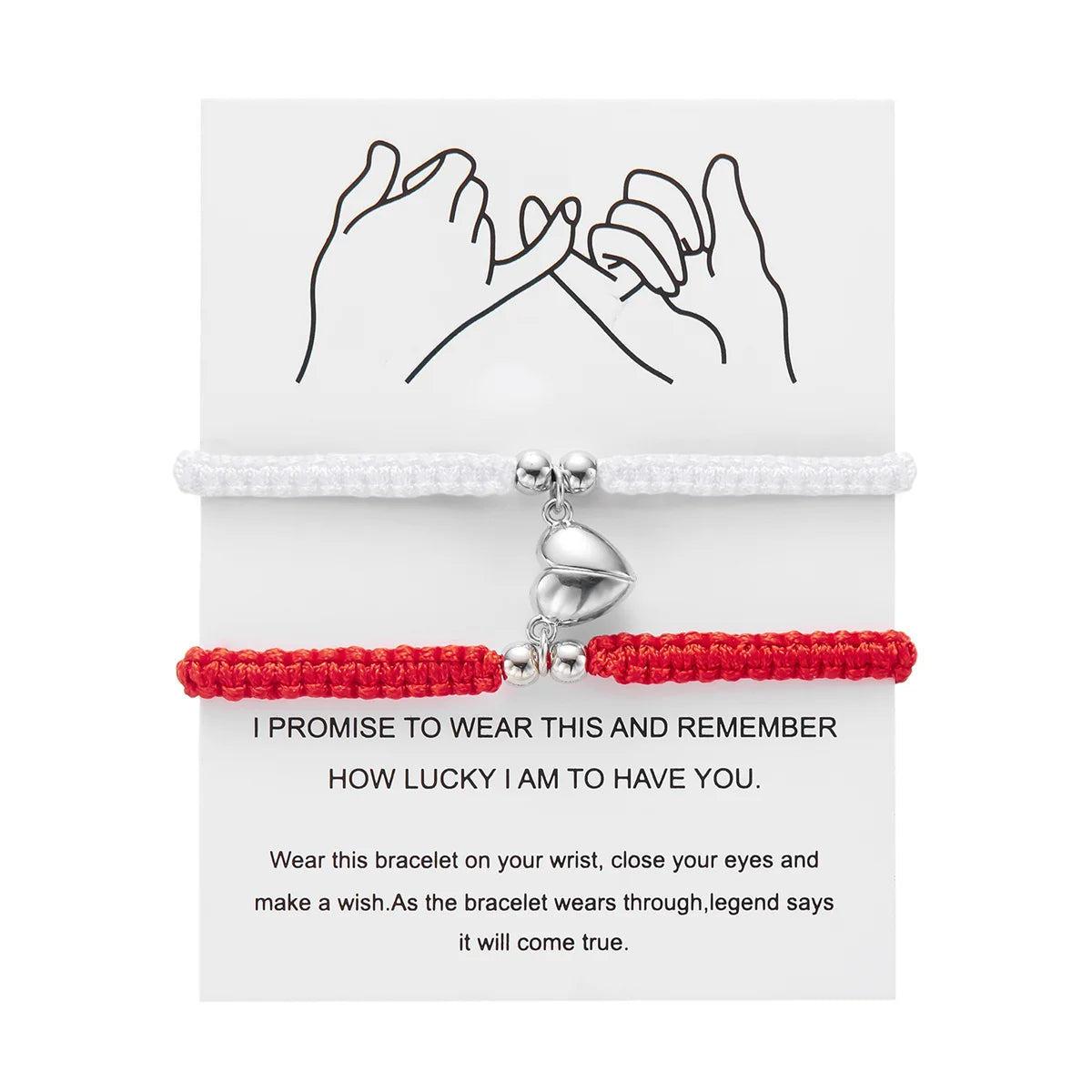 Romantic Heart Magnetic Attract Couple Bracelet Set - Image 7