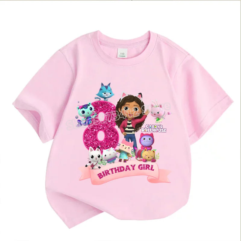 Gabby’s Dollhouse Kids T-Shirt – Cute Cartoon Cotton Pullover for Summer & Birthday Gifts - Image 7
