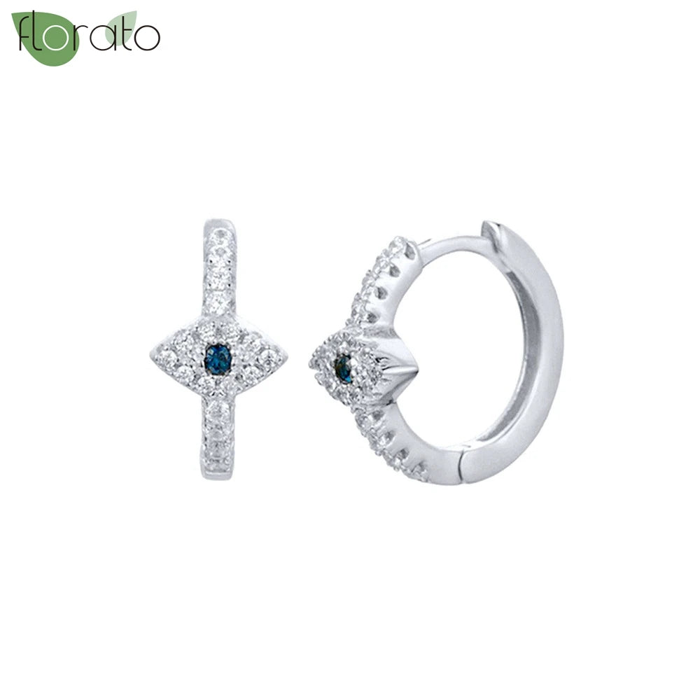 925 Sterling Silver Needle Vintage Gold Hoop Earrings – Evil Eye Pendant Jewelry for Women - Image 38