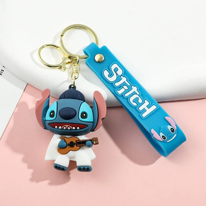 MINISO Romantic Stitch Earphone Bag Keychain – Cute Key Ring & Pendant Gift for Couples/Friends - Image 17