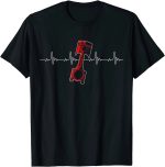 Mechanic Piston Heartbeat T-Shirt – Custom Car Lover Tee for Drag Racers & Gearheads