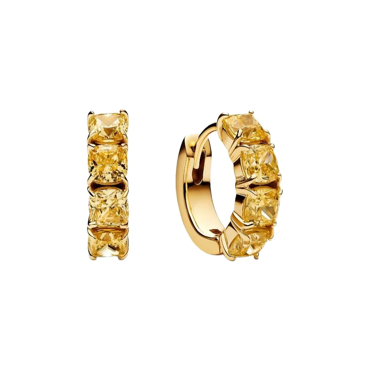 Luxury Original 925 Sterling Silver Chunky Hoop Earrings – Big Heart Circle Zircon Design - Image 62