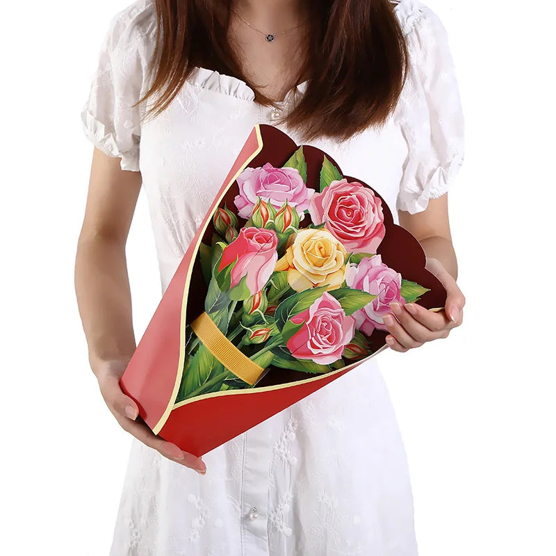 Premium 3D Pop-Up Flower Bouquet Card – Handmade Greeting Card for Special Occasions - Image 10