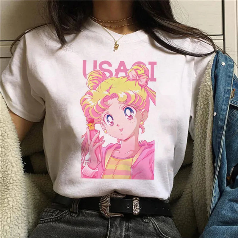 Sailor Moon Women’s T-Shirt – Personalized Print, Large-Size Short Sleeve Tee for Girls & Birthday Gifts - Image 22