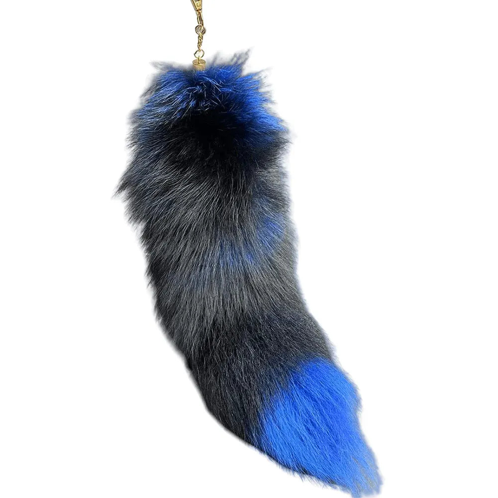Huge Fluffy Faux Fur Fox Tail Keychain – Therian Tail Pendant Gift for Women & Girls - Image 9