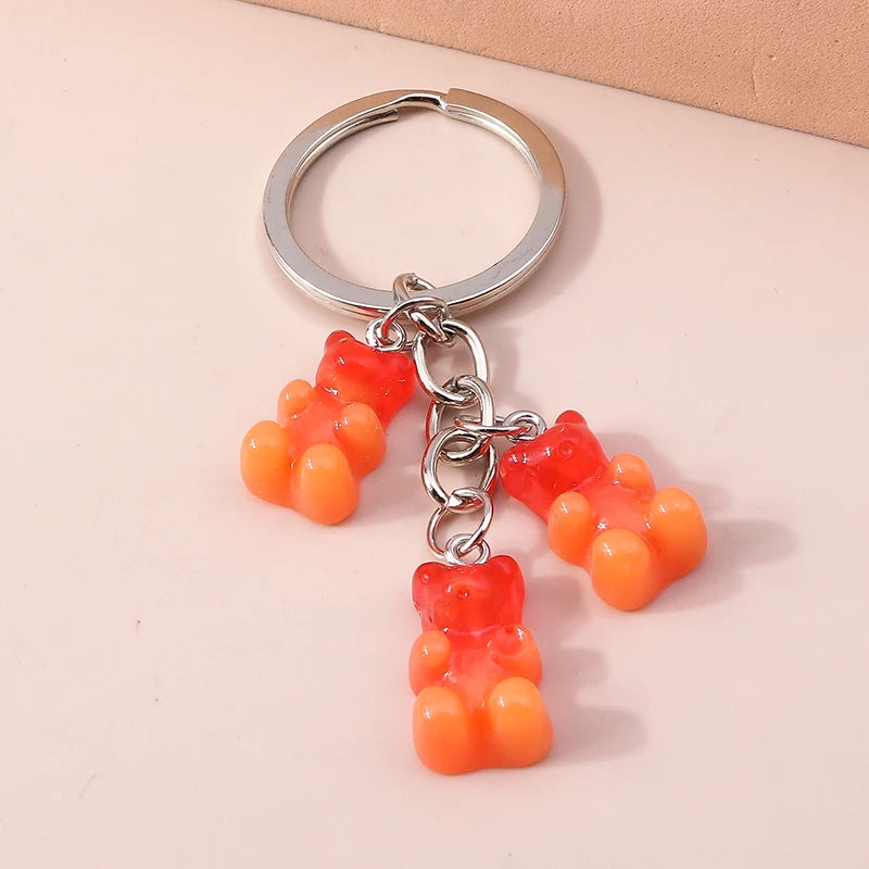 Cute 3D Dazzling Bear Keychain – Sparkling Animal Pendant for Car Keys & Handbags - Image 22