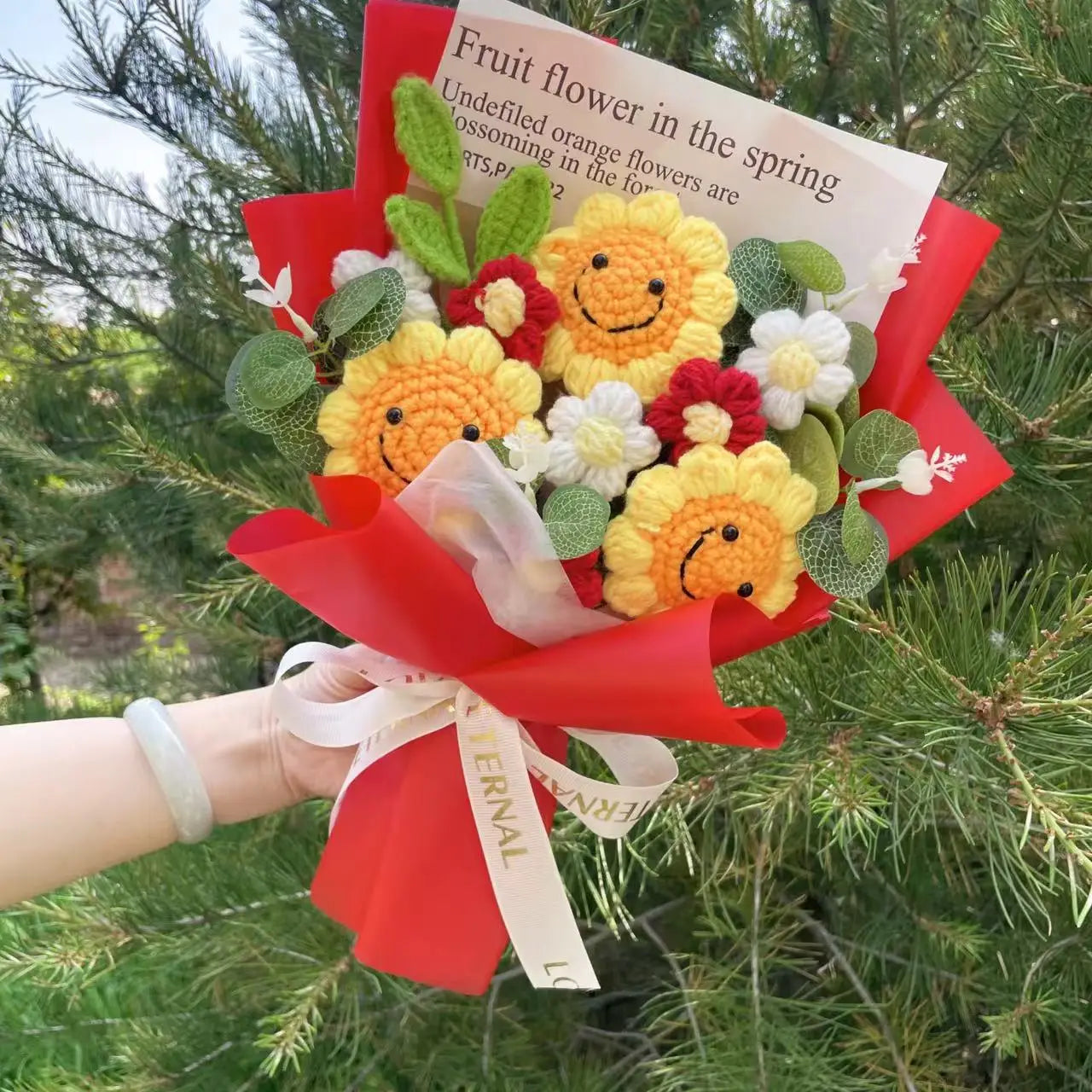 Finished Knitted Sunflower Bouquet – Handmade Crochet Flower Gift for Valentine’s, Mother’s Day, Birthday & Graduation - Image 32