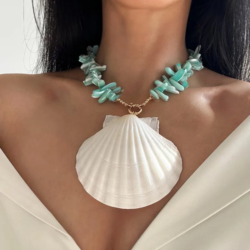 Exaggerated Conch Pendant Necklace – Punk Fashion Summer Beach Jewelry for Women - Image 16
