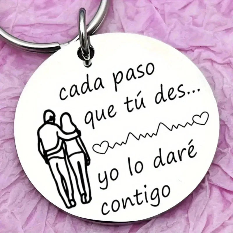Stainless Steel Keychain – Romantic Spanish Gift for Him/Her - Image 2