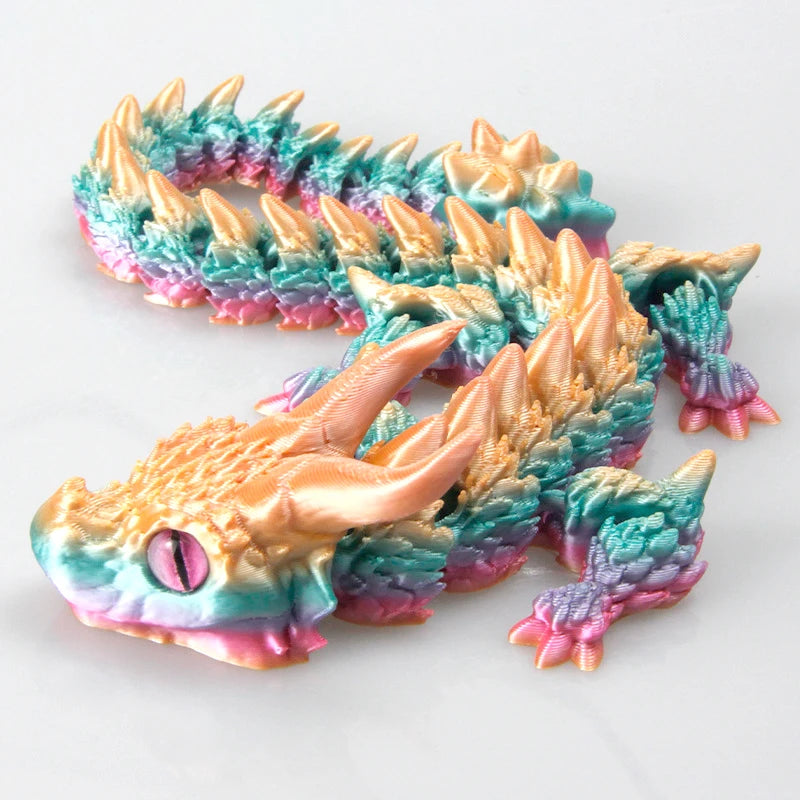 3D Printed Magic Dragon Fidget Toy – Movable Joint Articulated Desktop Ornament for Kids & Adults - Image 9
