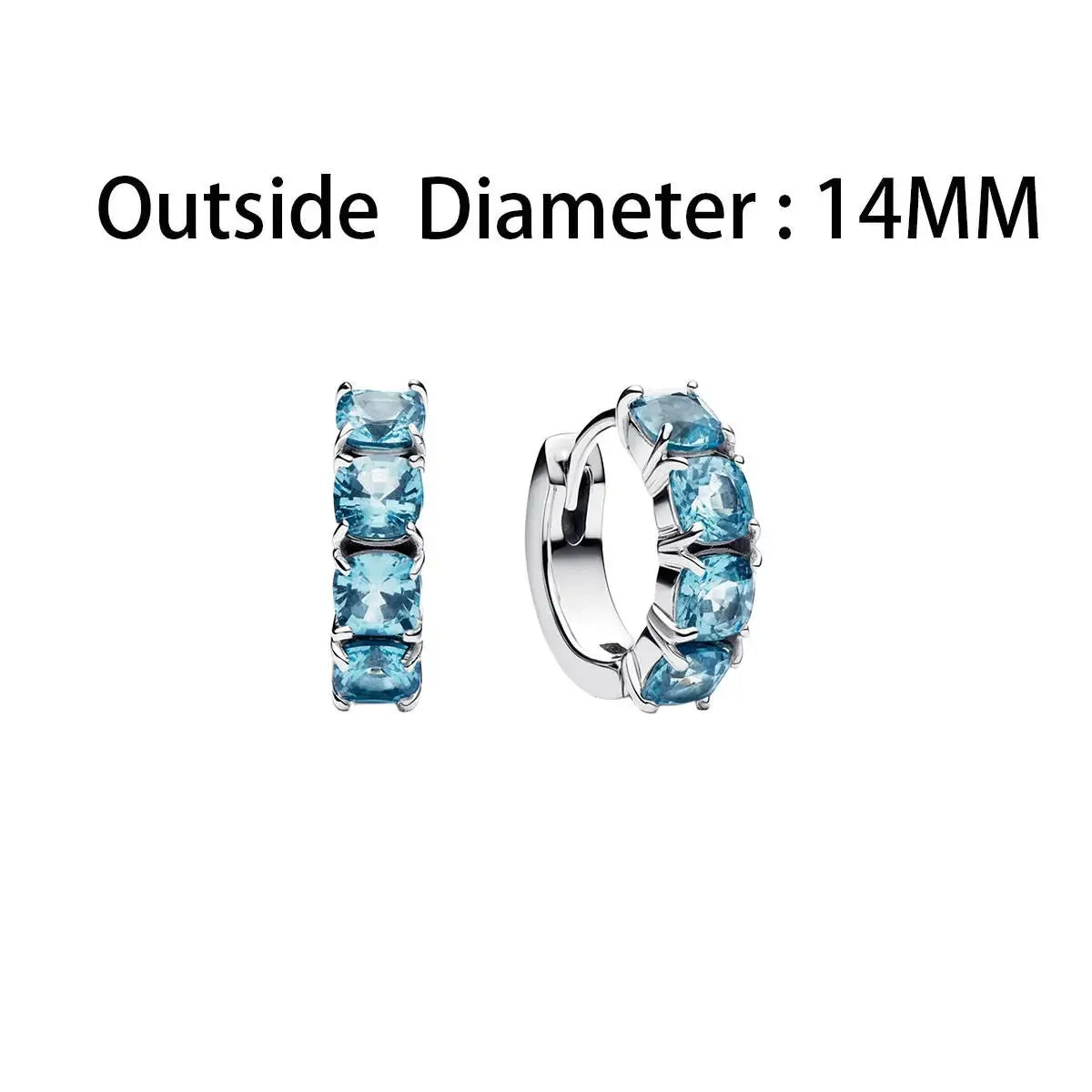 Luxury Original 925 Sterling Silver Chunky Hoop Earrings – Big Heart Circle Zircon Design - Image 69