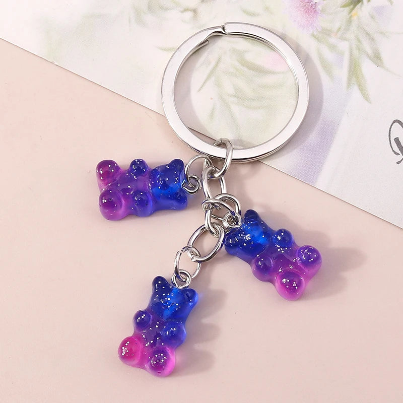 Cute 3D Dazzling Bear Keychain – Sparkling Animal Pendant for Car Keys & Handbags - Image 30
