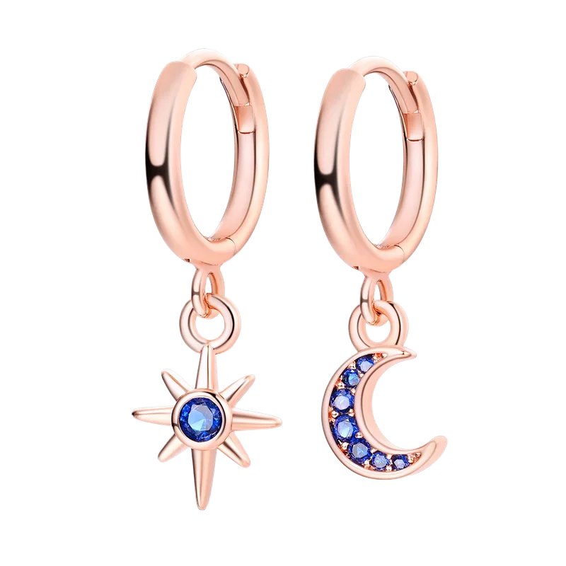 Luxury Original 925 Sterling Silver Chunky Hoop Earrings – Big Heart Circle Zircon Design - Image 74