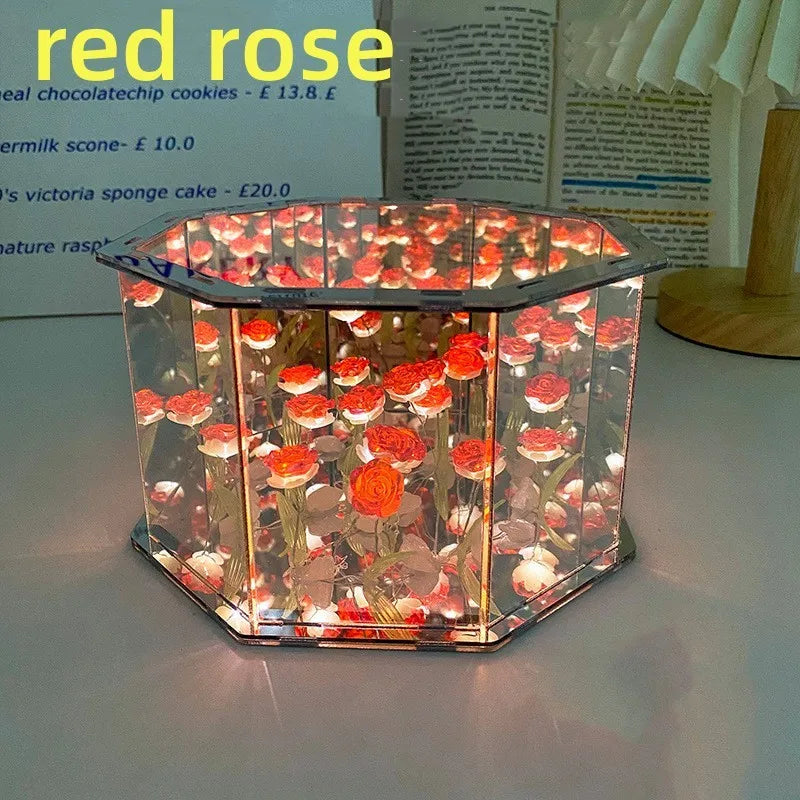 DIY Tulip Mirror Cube Lamp – 3D LED Nightlight Craft Kit & Handmade Gift - Image 8