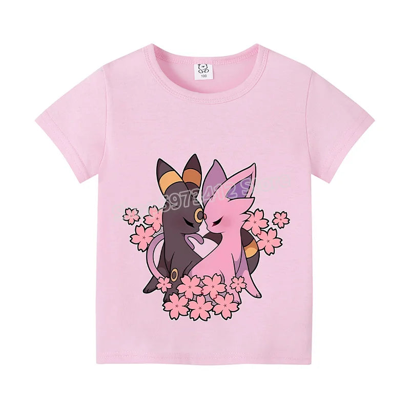 Pikachu Kids T-Shirt – Pokémon Summer Short Sleeve Tee with Lucario & Greninja Design - Image 30