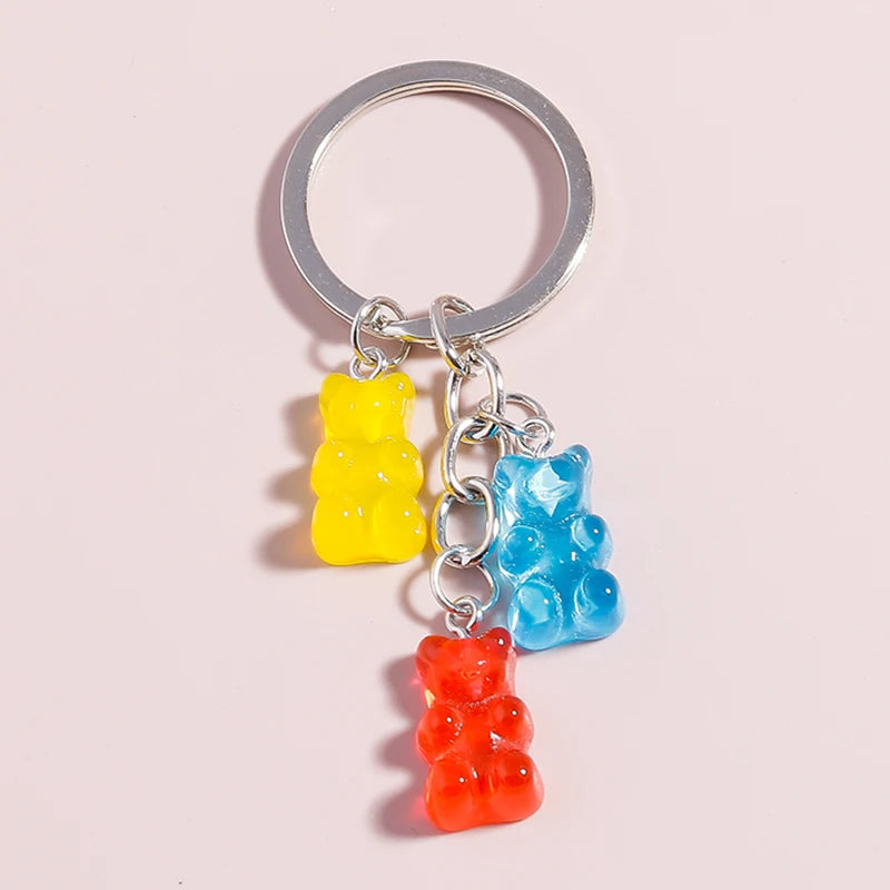 Cute 3D Dazzling Bear Keychain – Sparkling Animal Pendant for Car Keys & Handbags - Image 11