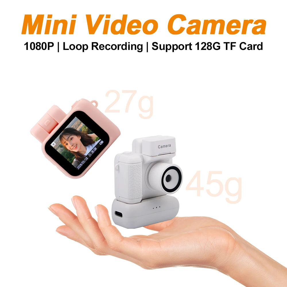 Mini Camera with Screen – HD 1080p Retro-Style Portable Video Recorder (Y4000) - Image 2