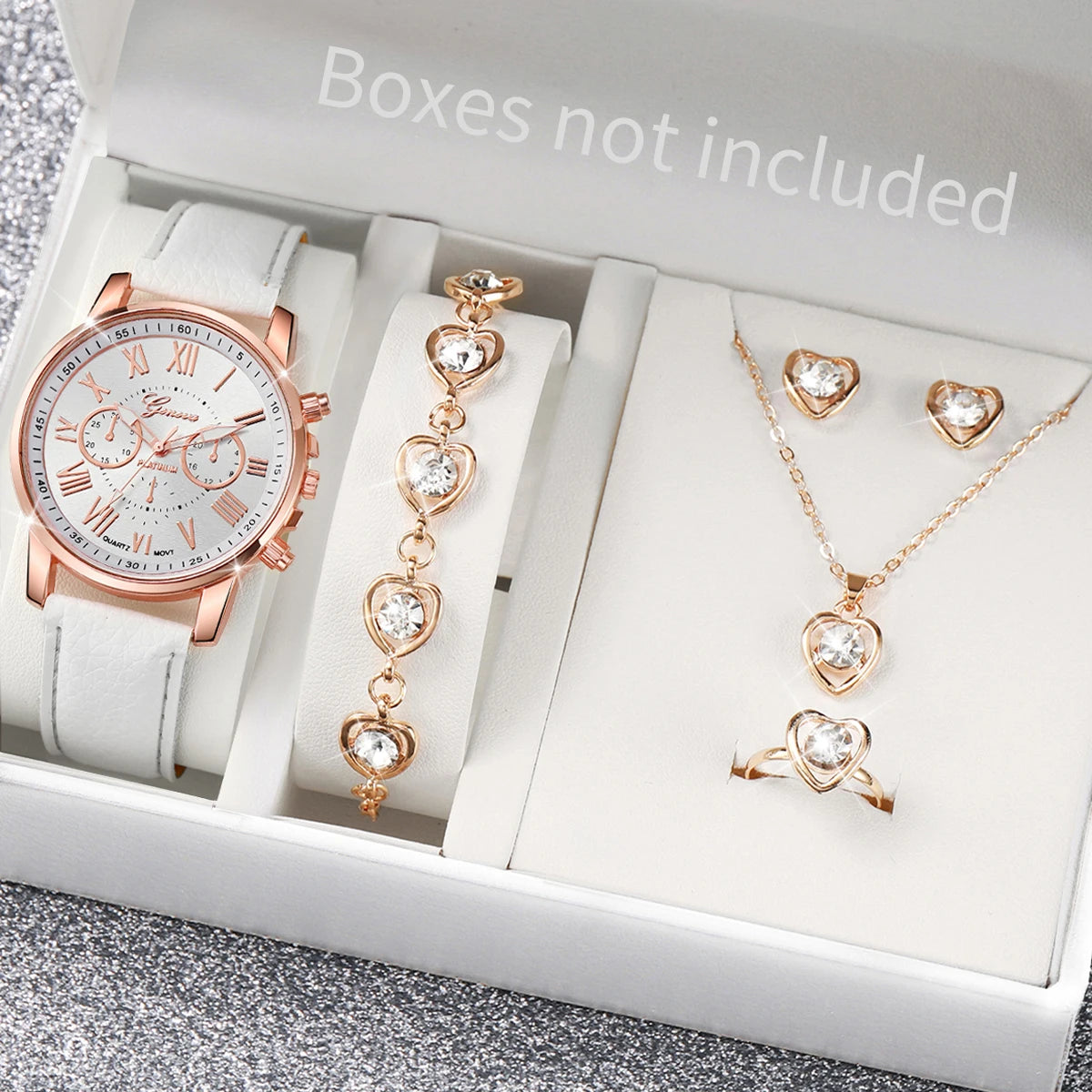 5/6PCS Fashion Women's Quartz Watch Jewelry Set - Image 7