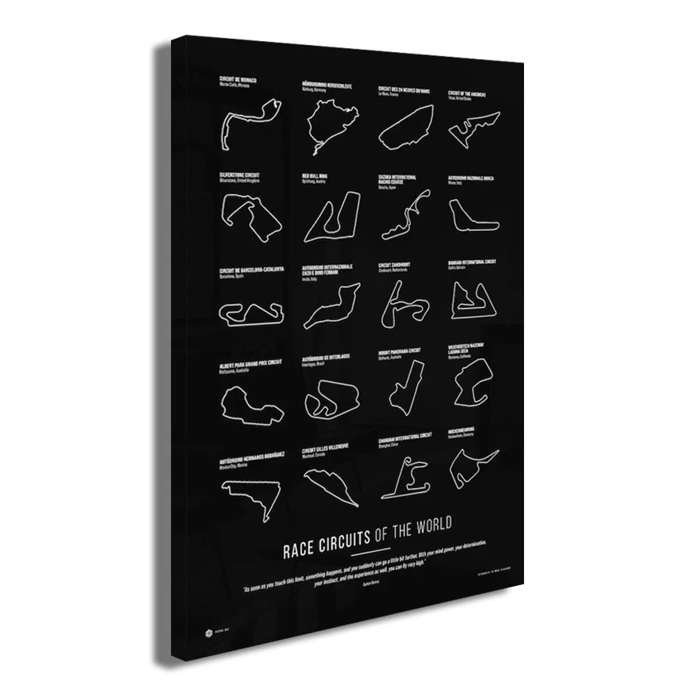 ROSHK F1 World Race Track Canvas Print – Modern Wall Art Poster for Racing Fans - Image 4
